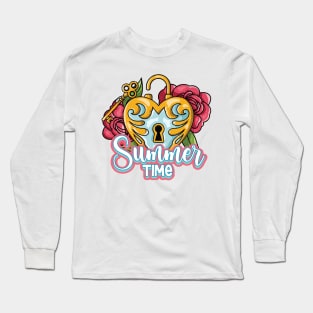 Love Summer Sunshine a Vintage Sunglasses Beach Vacations Long Sleeve T-Shirt